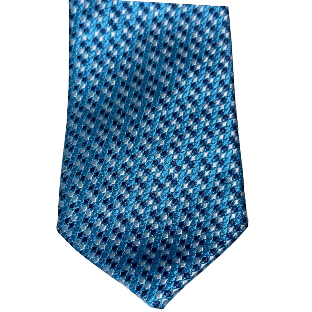 Ted Bakers Mens Blue‎ Geo 100% Italian Silk Neck Tie NWT